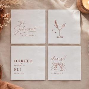 custom napkins
wedding napkins
cocktail napkins
personalized napkins
wedding bar napkins
monogram napkins
bar napkins
bridal shower
engagement party