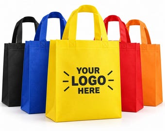 Custom Non Woven Bags Bulk, Personalized Logo Tote Bags, Eco Friendly Shopping Bags for Business Giveaways