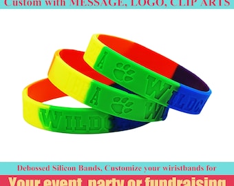Custom Silicone Wristband, Personalize Motivational Wristband With Text, Inspirational Sports Rubber Bracelet, Motivation Silicone Bracelet