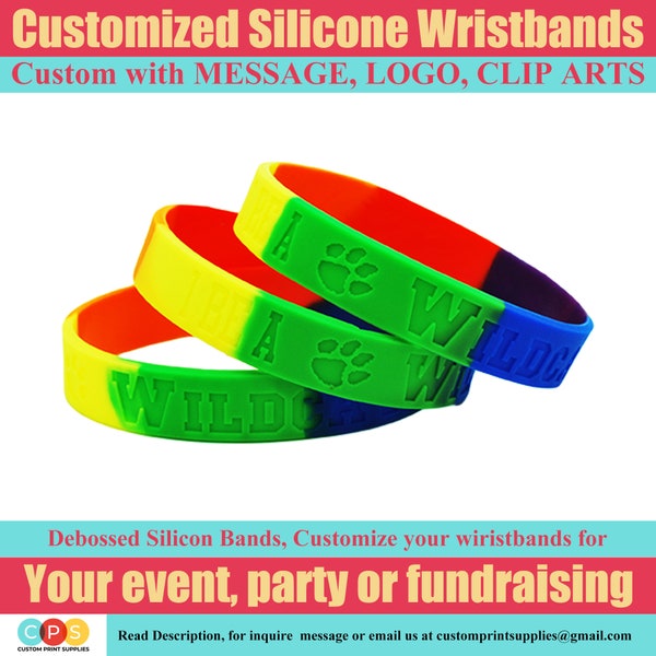 Custom Silicone Wristband, Personalize Motivational Wristband With Text, Inspirational Sports Rubber Bracelet, Motivation Silicone Bracelet