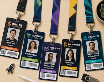 Custom ID Badge with Name Brand Logo, Personalized Id Card, Staff Identification Card, Employee Id Badge, VIP Membership card, Bulk ID cards
