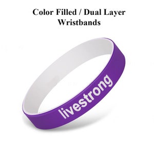Custom Silicone Wristband For Causes, Event, Fundraisers, Awareness, Support Adults Pride Rubber Bracelet, Rainbow Bracelet Bulk Color Coated