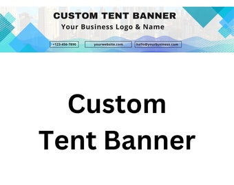 Pancarta personalizada para carpa: logotipo de vinilo para negocios, exhibición en ferias comerciales