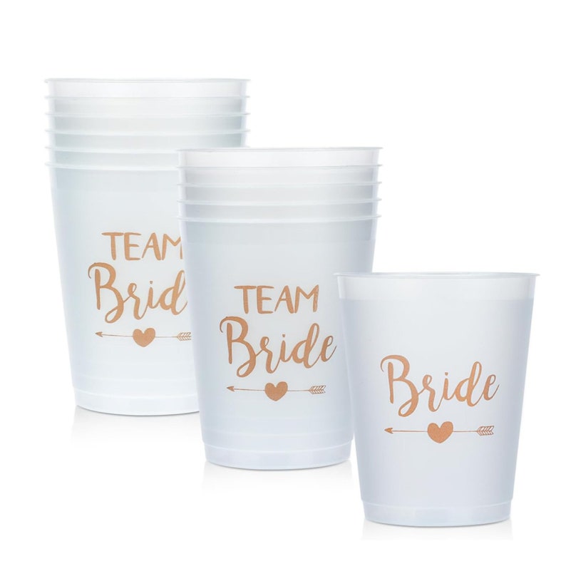 Bridal Tribe wiederverwendbarer Kunststoffbecher, 473 ml, flexibel, individuelle Brautparty-Geschenke für Brautjungfern Bild 3