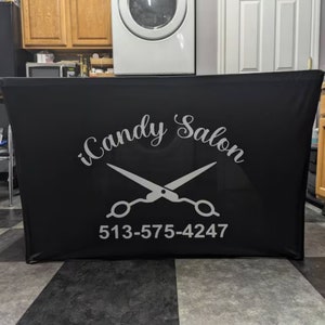Custom Logo Spandex Table Cover - 4ft Fitted Trade Show Display