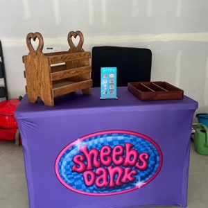 Custom Logo Stretch Tablecloth: Spandex Trade Show Table Cover