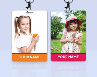 Crachá de identificação com foto personalizado: cartão de funcionário personalizado