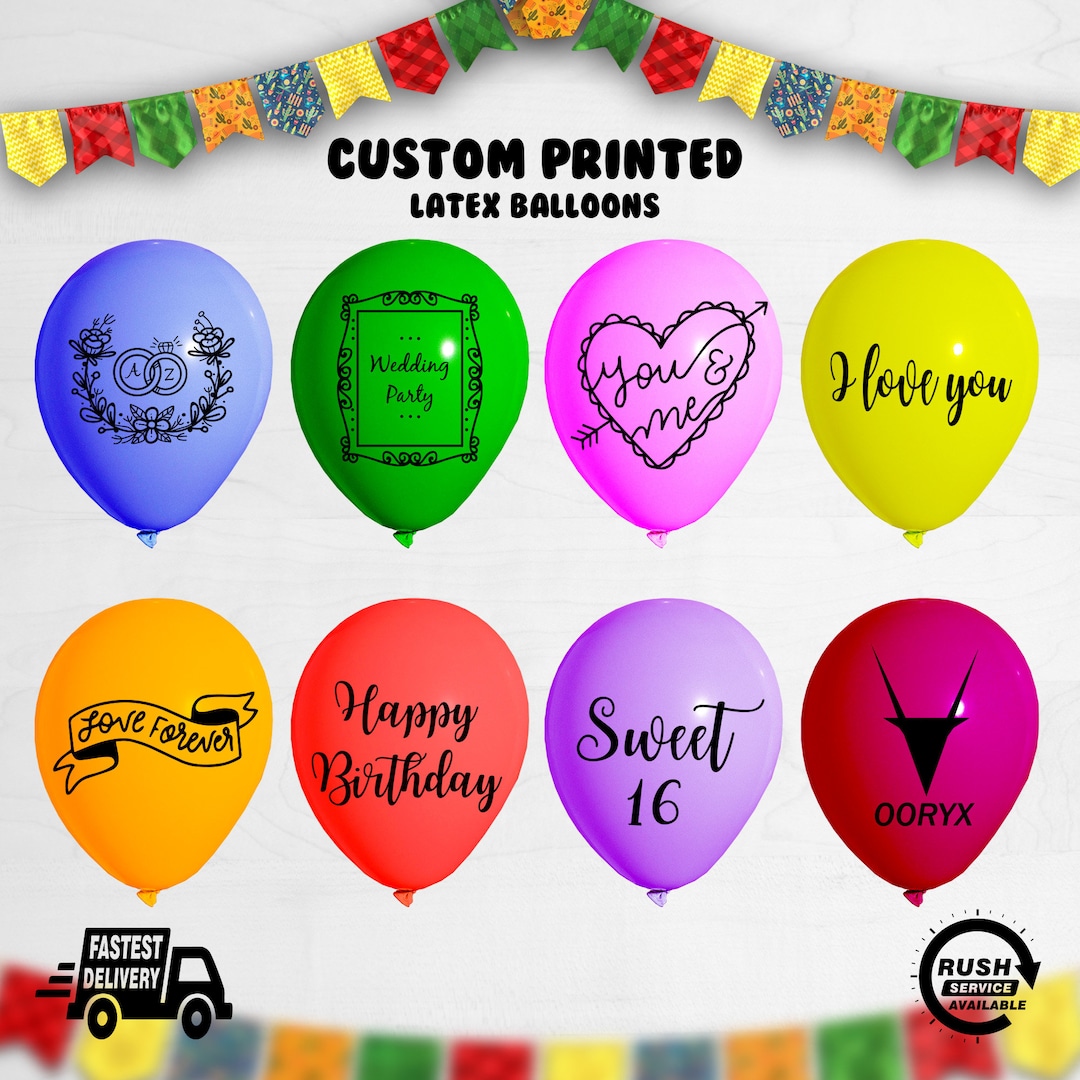 Custom Printed Latex Balloon With Logo, Customized Balloons Printing