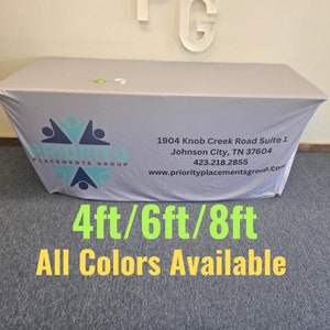 Custom Logo Spandex Table Cover: Trade Show Display, Pop Up Shop