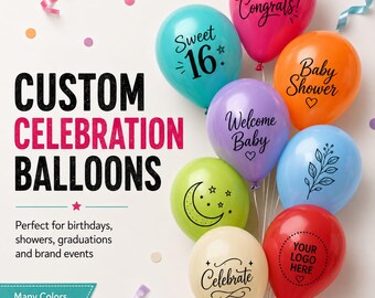 Gepersonaliseerde latexballonnen, aangepaste evenementballonnen, bedrukte feestartikelen voor verjaardag, bruiloft, babyshower en feestdecoratie