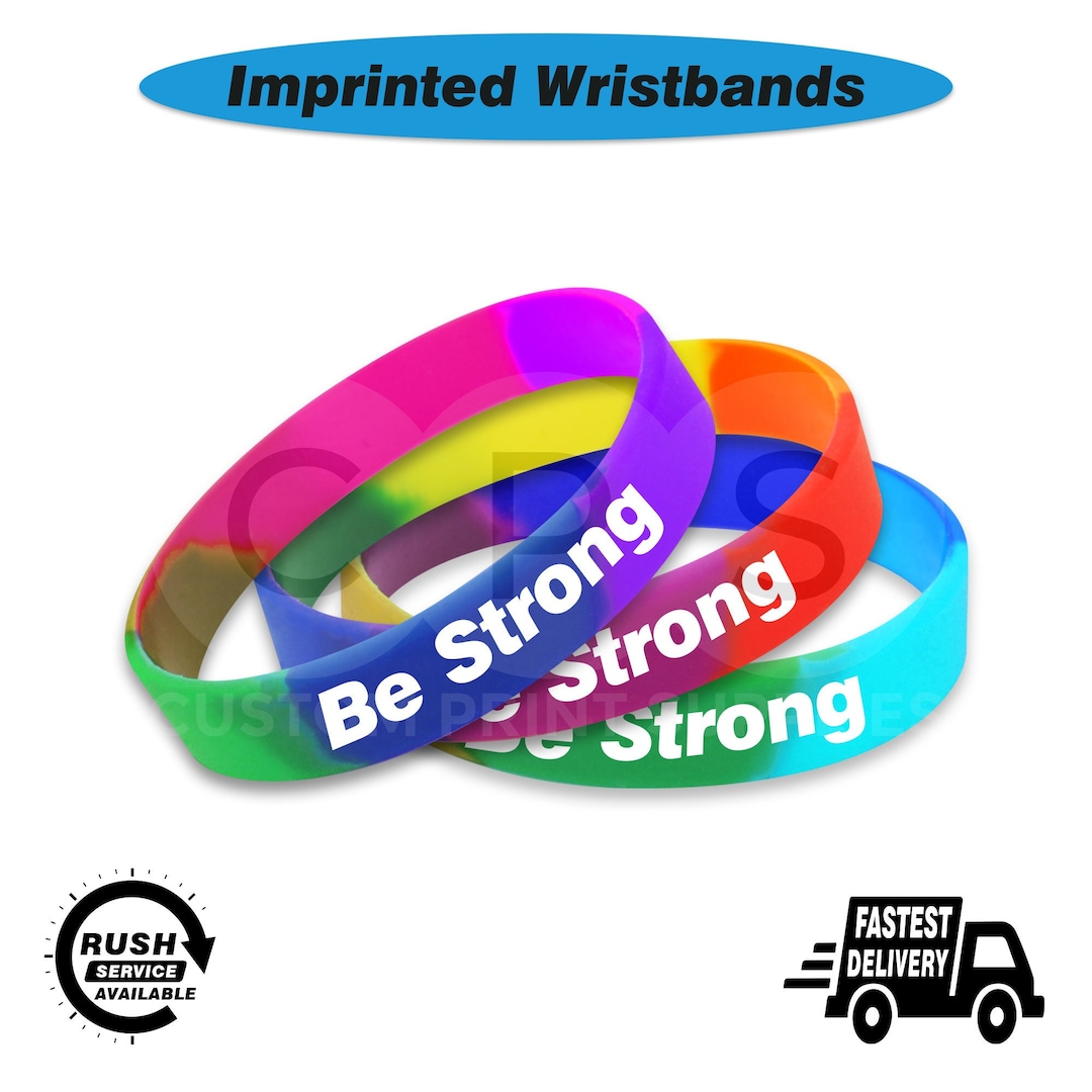 Custom Rubber Bracelets for Promo Events Fundraising Awareness Etsy