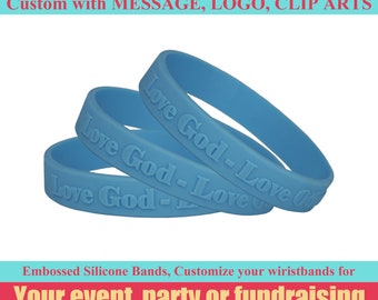 Custom Wristbands, Custom Rubber Bracelets, Silicone Bracelet Custom, Rubber Bracelet Custom for Fundraising, Awareness, Events, Motivation