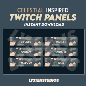 Celestial Valorant Skin Inspired Twitch Panels / Cute / Aesthetic / Kawaii / Streamer / PREMADE TWITCH PANELS