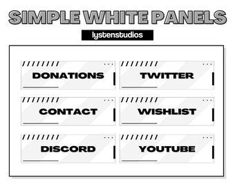 Painéis Twitch Simples Brancos / Limpos / Simples / Tecnológicos / PAINÉIS TWITCH PREMADE