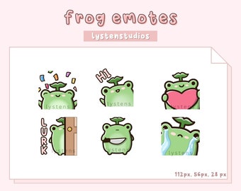 Frog Emotes Set / Twitch Emotes / Twitch Emotes / Kawaii / Cute / Discord