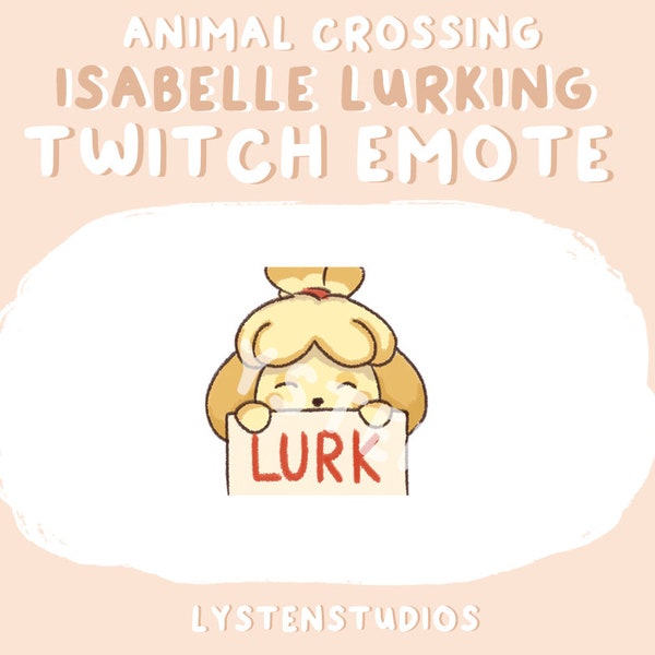 Isabelle Lurking Animal Crossing Twitch Emote / Twitch Emotes / Kawaii / Cute / Discord