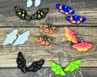 Moth earrings (with necklace option)