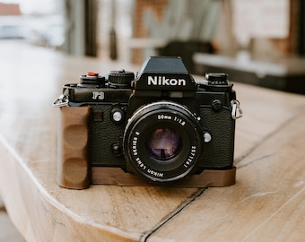 Poignée en bois pour appareil photo argentique Nikon F3 - Imprimé en 3D