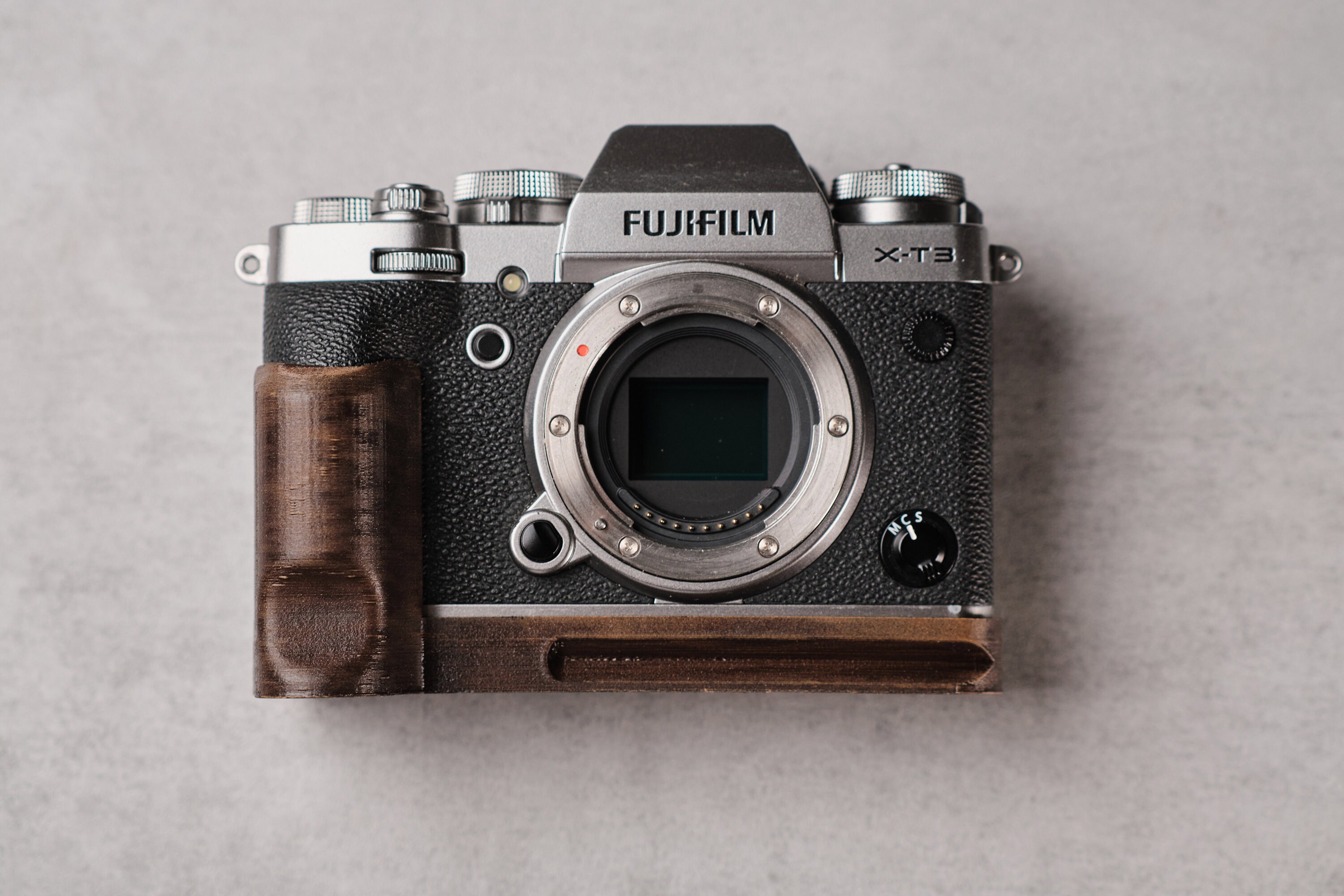 Ebony Walnut Wood Camera Grip F Fuji Fujifilm XT30 II 2 XT30II Handmade L  Handle