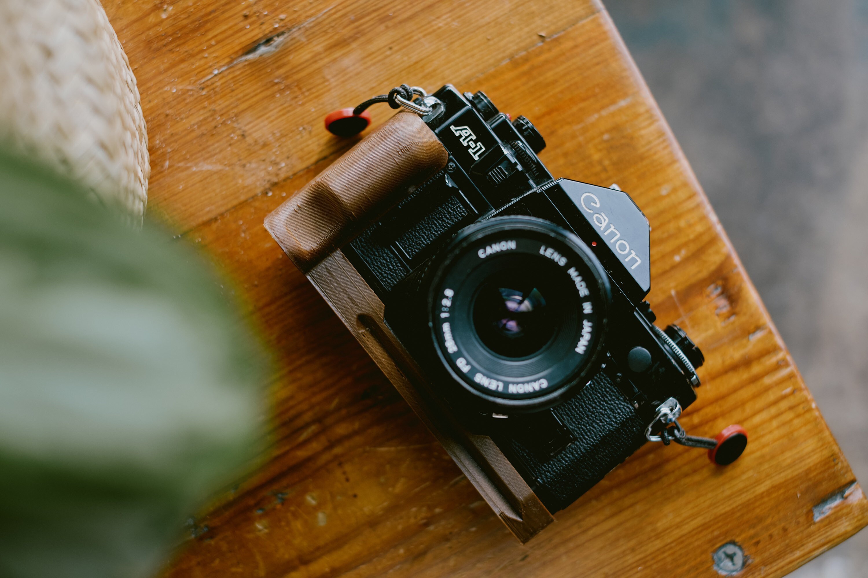 Wood Grip for Canon A-1 With Arca Swiss Mount | 3D Printed Wood