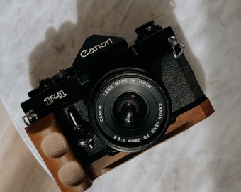 Wood Grip for Canon F-1 With Arca Swiss Mount | 3D Printed Wood Grip for Canon F-1 With Arca Swiss Mount | 3D Printed