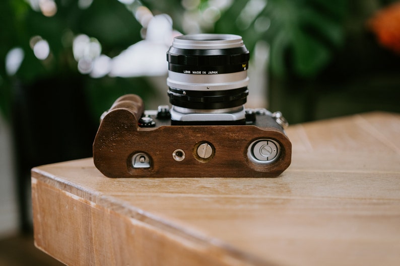 Wood Grip for Nikon F2 with Arca Swiss mount | 3D Printed Wood | image 3