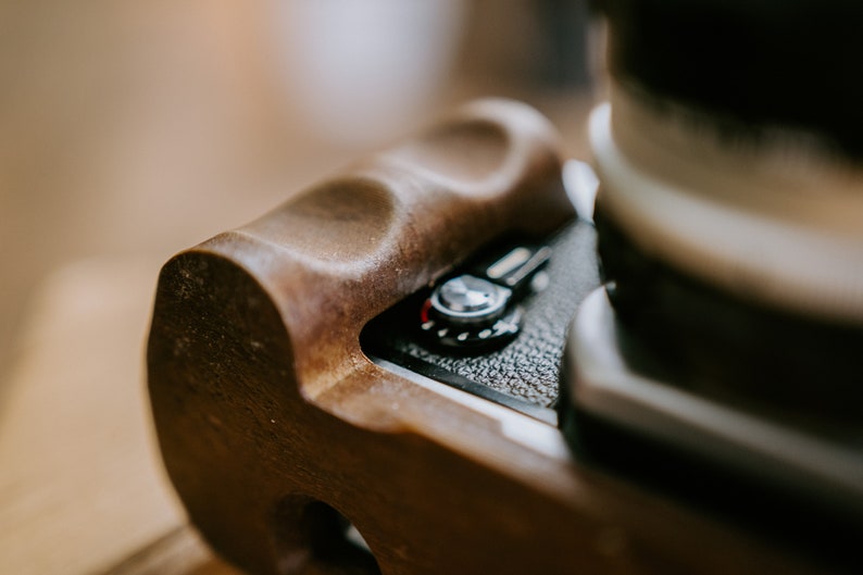 Wood Grip for Nikon F2 with Arca Swiss mount | 3D Printed Wood | image 4