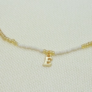 Colar gargantilha inicial, pingentes de letras personalizadas, presente de aniversário, colar de letras personalizado, gargantilha personalizada, colar de contas iniciais