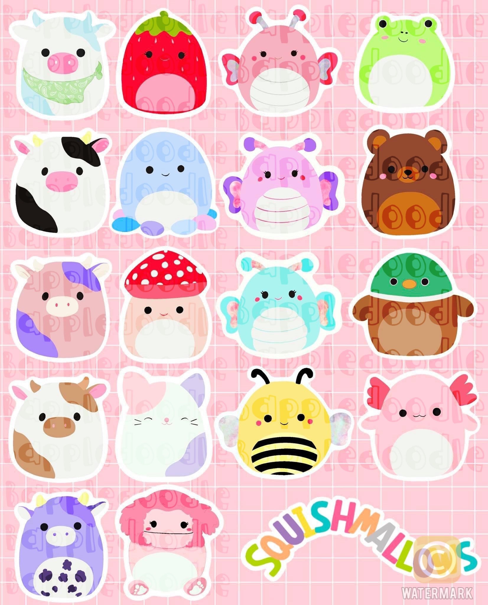 Squishmallow Stickers Printable