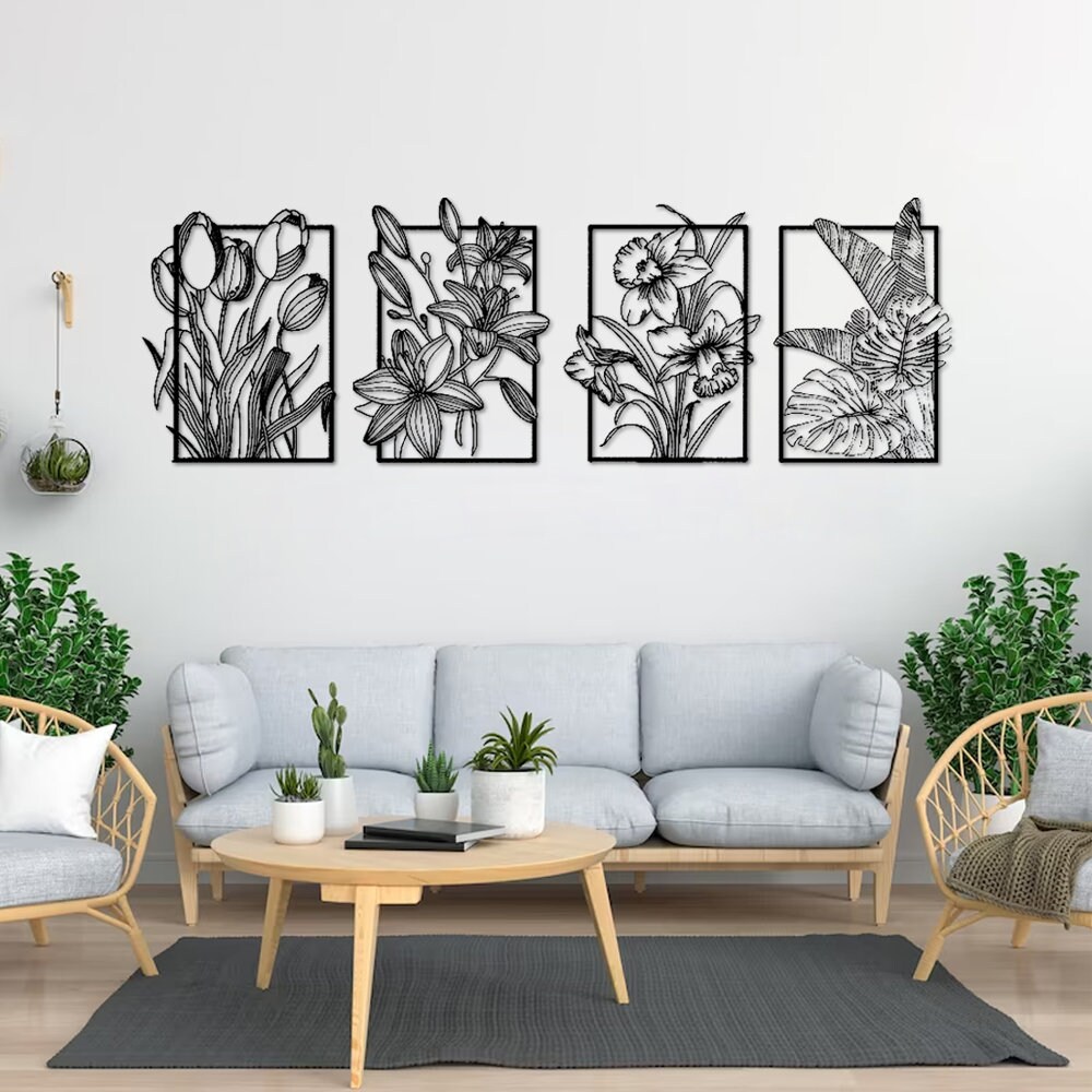 3d Metal Flower Wall Decor
 3D Metal Flower Wall Art Flowers Metal Wall Decor Flowers Etsy