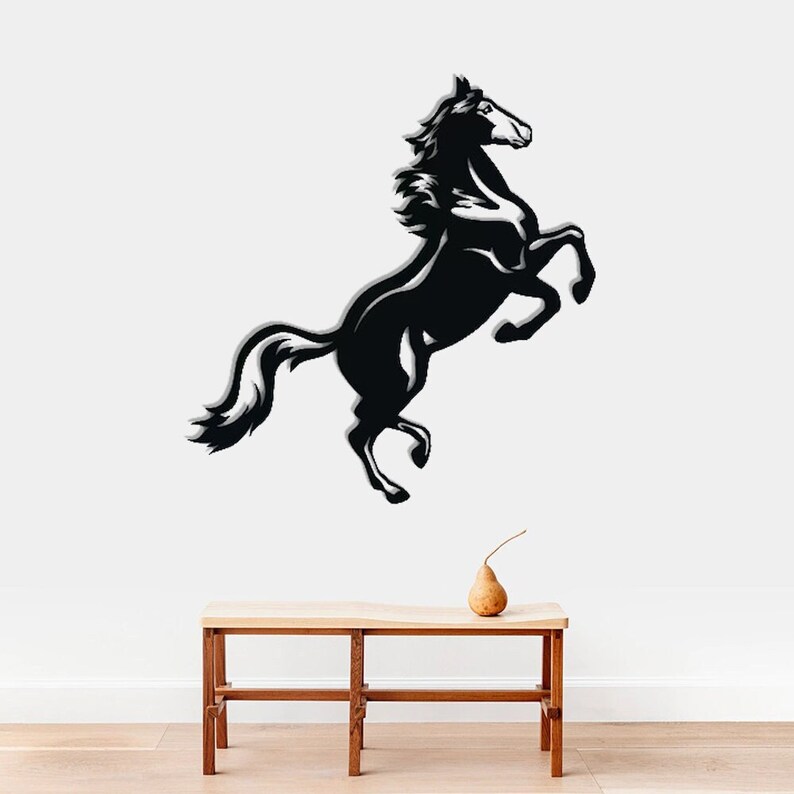 3D Horse Metal Wall Decor Metal Horse Wall Hangings 3D Colt Etsy