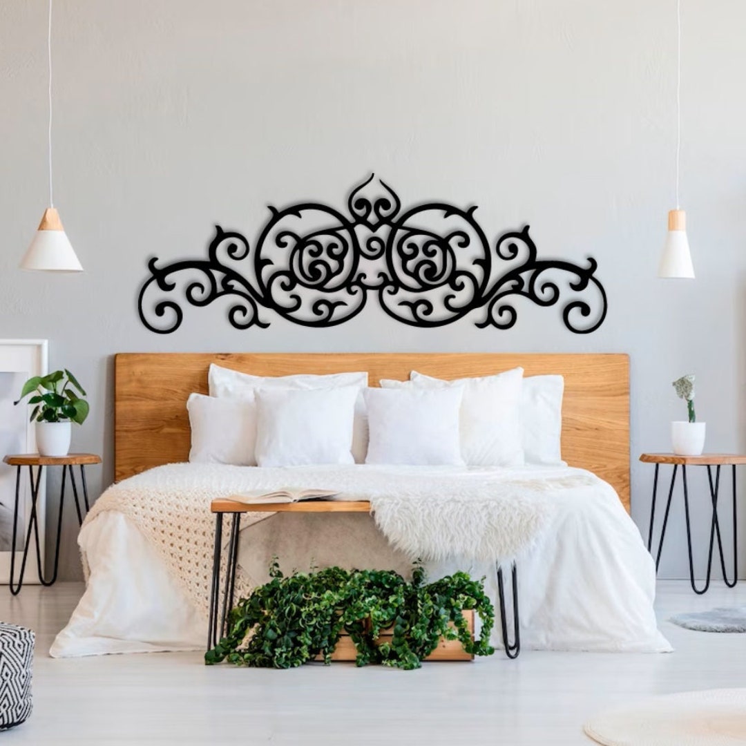 Vintage Metal Headboard Vintage Hanging Headboard Above Bed Etsy