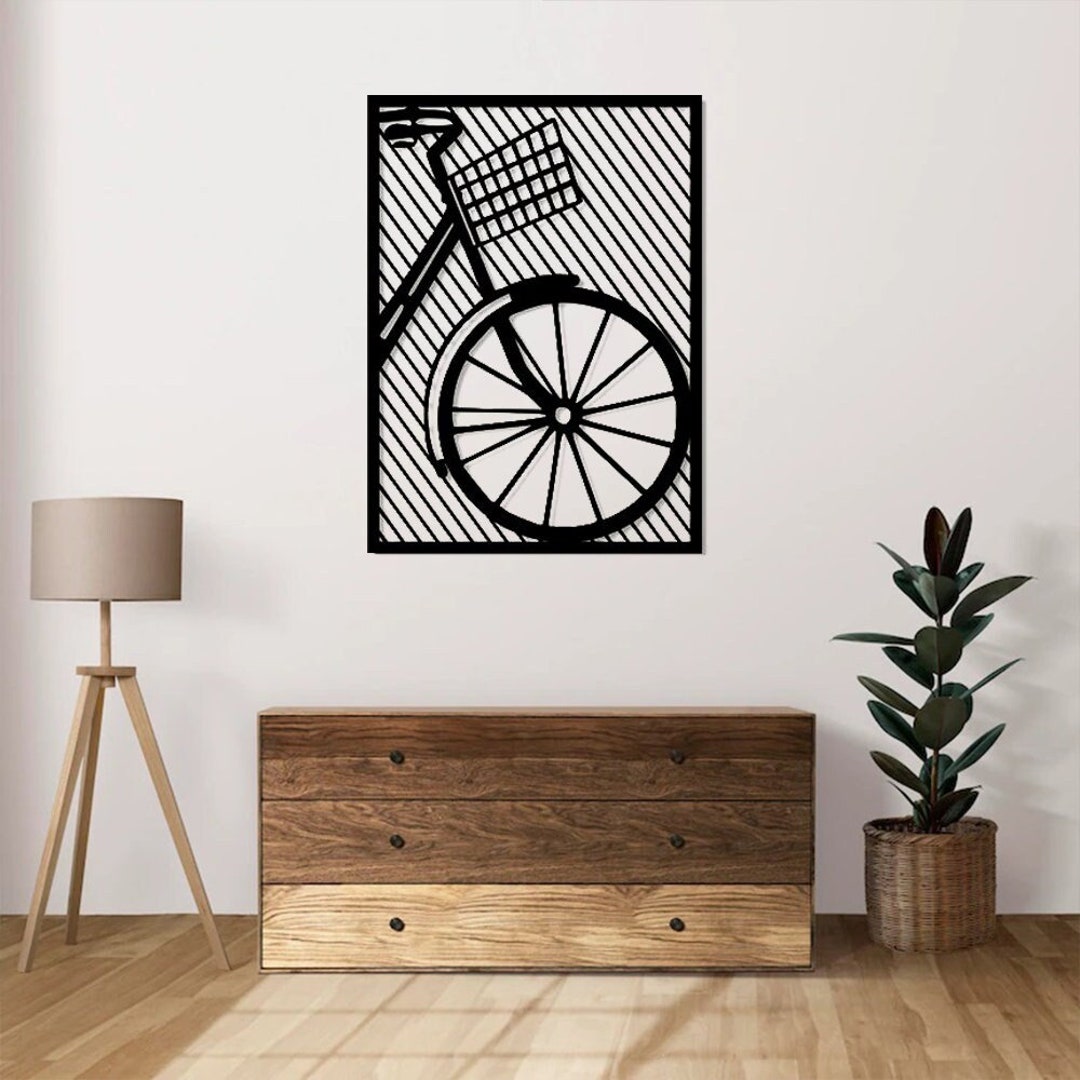 Bicycle Metal Wall Decor Modern Wall Decor Romantic Home Etsy