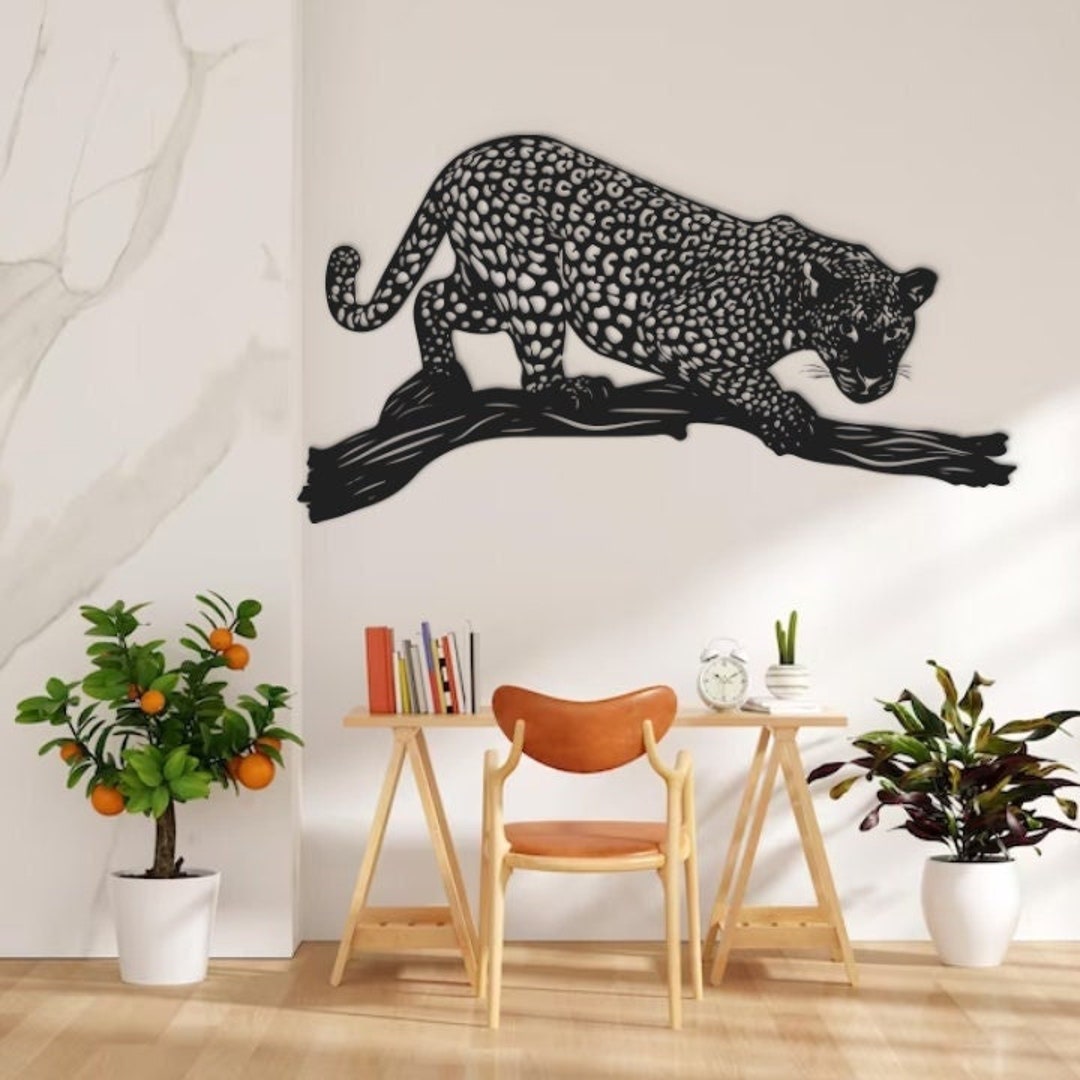 Leopard Metal Wall Decor 3D Metal Leopard Wall Hangings Etsy