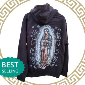 Virgencita de Guadalupe blink grey Hoodie