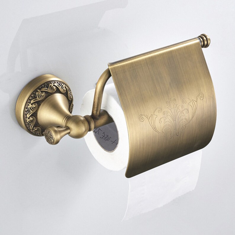 Vintage Toilet Paper Holder, Brass Toilet Paper Holder, Luxury Toilet Paper Holder, Toilet Roll