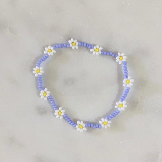 Daisy seed bead on sale anklet