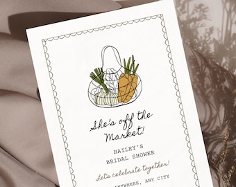 Modèle d'invitation pour une douche nuptiale Elle n'est pas du marché