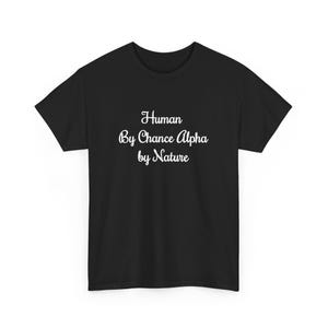 Human By Chance Alpha By Choice Wolf Shirt, Vintage 90s Style Wolf shirt, Wolf Emo Meme Shirts, Mental Health Shirt, Wolf Sigma, Goth Gift