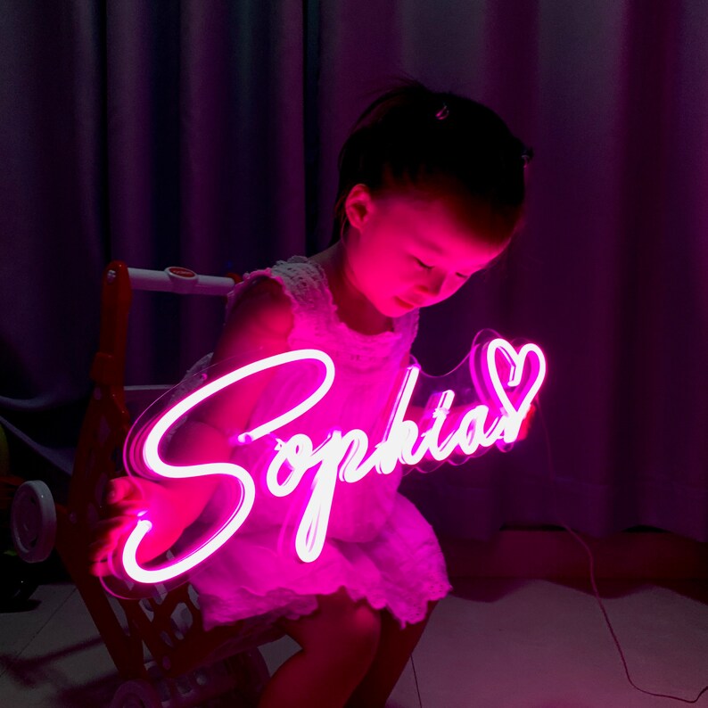 Neon Sign Custom Name for Kid Room Neon Sign Bedroom Neon Etsy