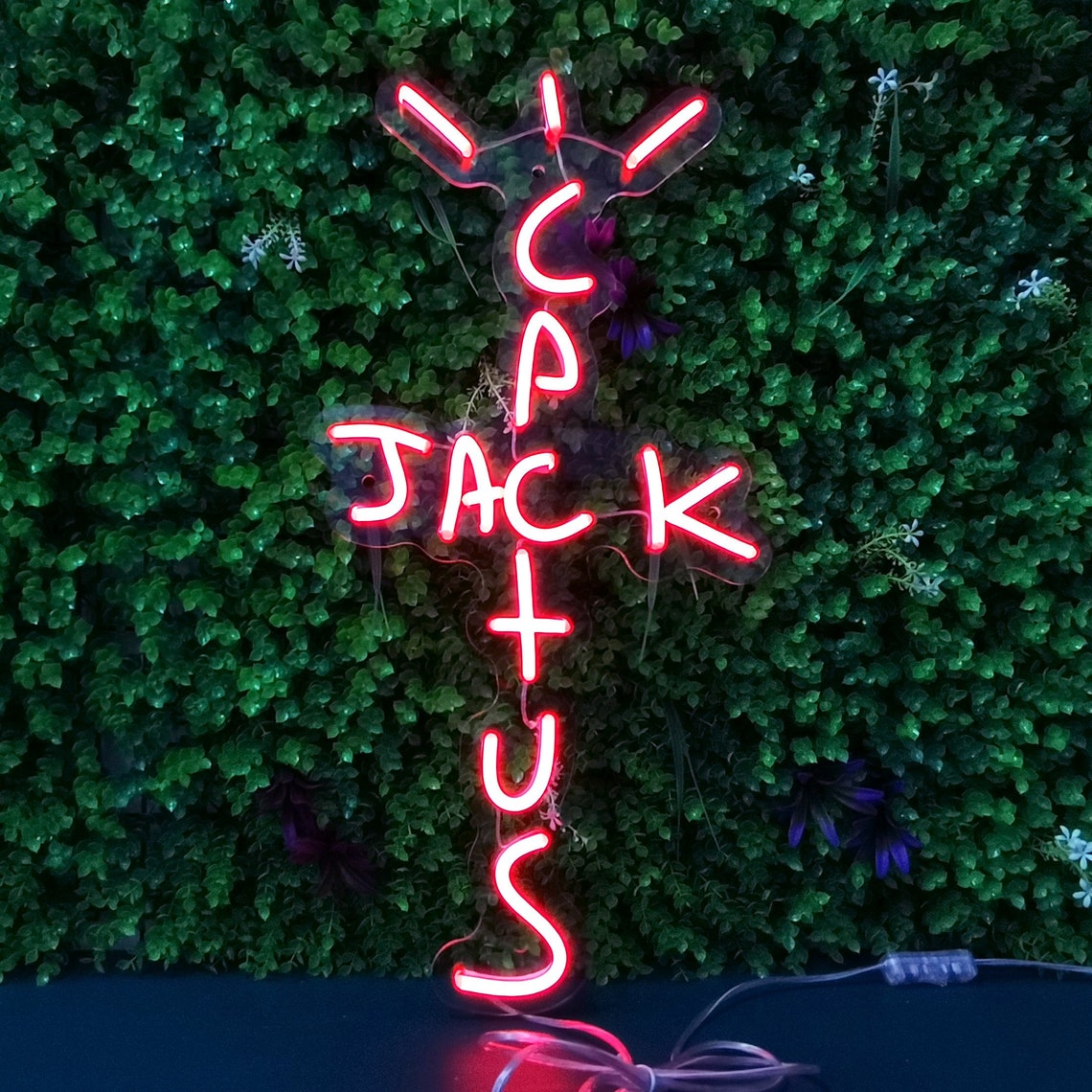 CACTUS JACK Custom Neon Sign Lights Room Decor Bedroom wall Etsy