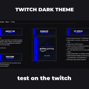 Twitch Panels Minimal v4 Blue