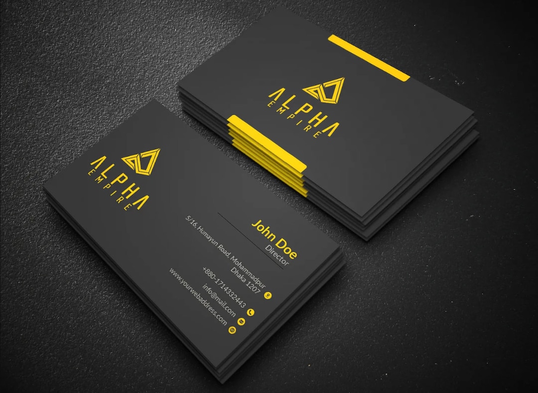 Business Card Design, Printable Business Card Template, Editable