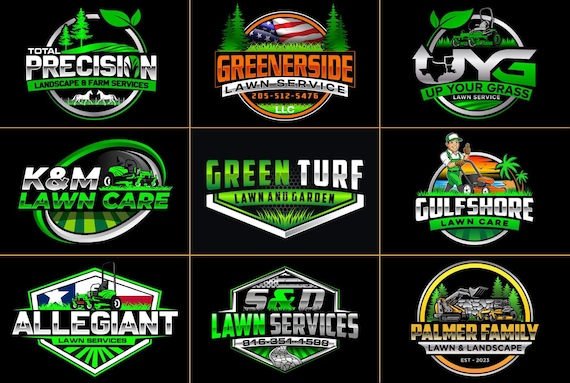 Custom Lawn Care Logo Design: Professional Graphic Design