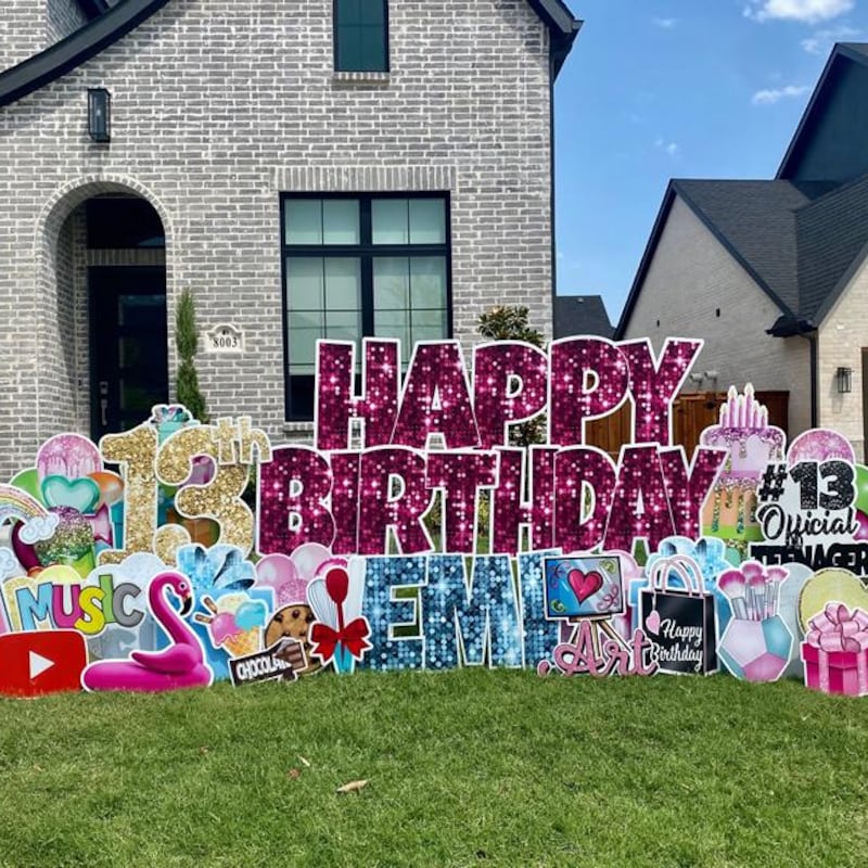 Birthday Yard Signs - Etsy