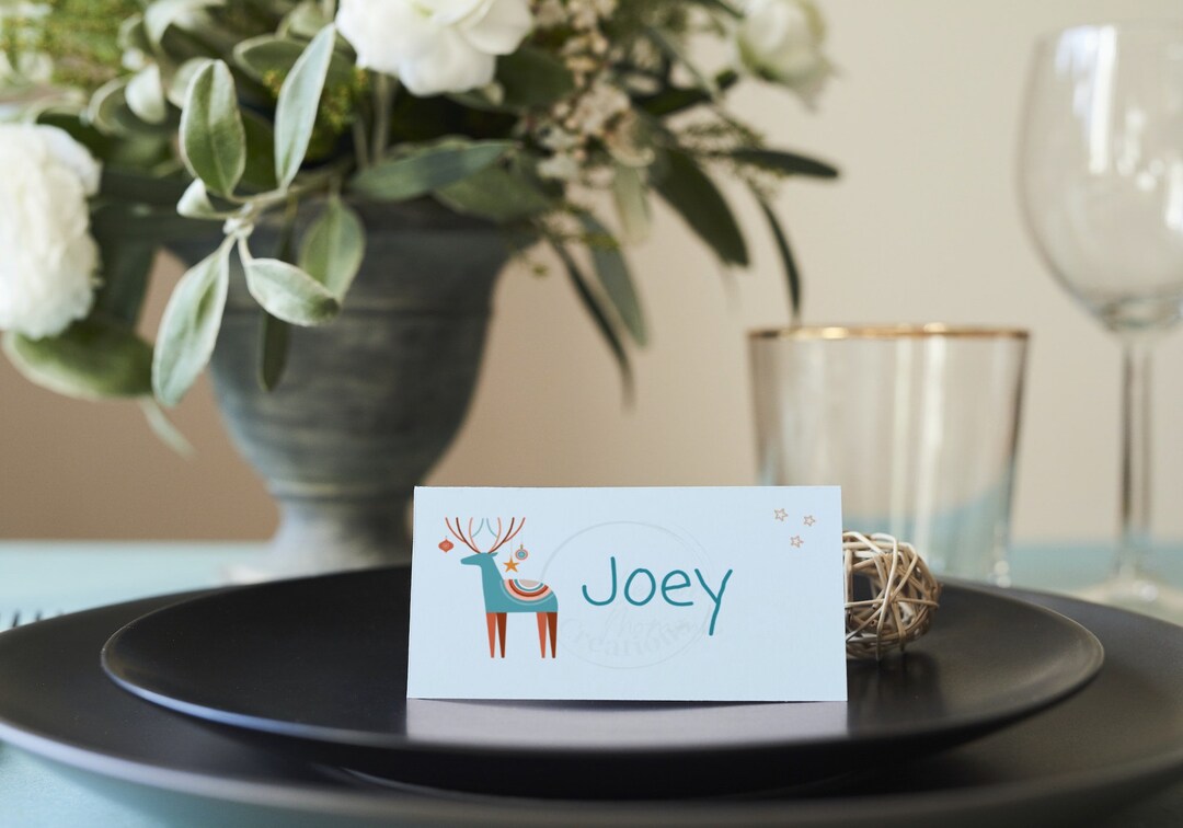 Christmas Place Cards Printable Place Cards Christmas Decor Boho ...