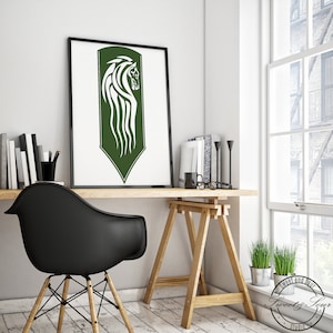 Rohan Banner/ Horse Lords/ Rohirrim/ Helms Deep/ SVG/ DXF/ EPS/ Png/Pdf/ Digital Print/Game Room Decor/Wall Art/CnC/Laser Cut/Poster/ Tshirt