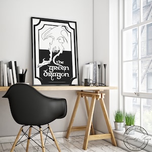 Green Dragon/ Shire Inn/Lord of the Rings Tavern Sign/ SVG/ DXF/ EPS/Png/Pdf/Digital Print/Game Room Decor/Wall Art/CnC/Laser Cut/Poster/Mug