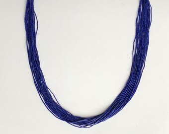 5PCs 4mm Unpolished Turkmen beads strands 16 Lapis Lazuli Necklace stranding threads string