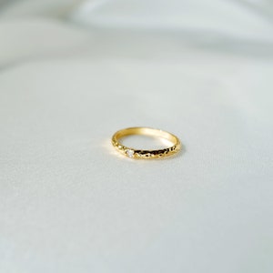 Dainty CZ Stackable Ring, Minimalist Stackable ring, Gift for Her, Delicate Ring